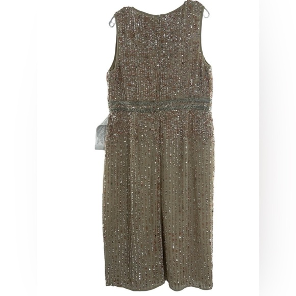 NWT Mac Dugglal Sequin Embroidered Sheath Dress 14 - Picture 8 of 12